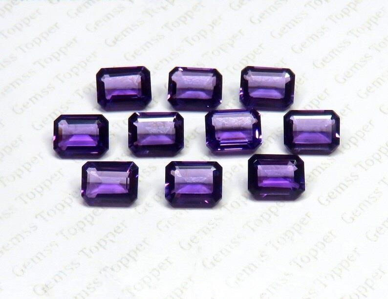 Amethyst 8x10 mm Octagon Faceted